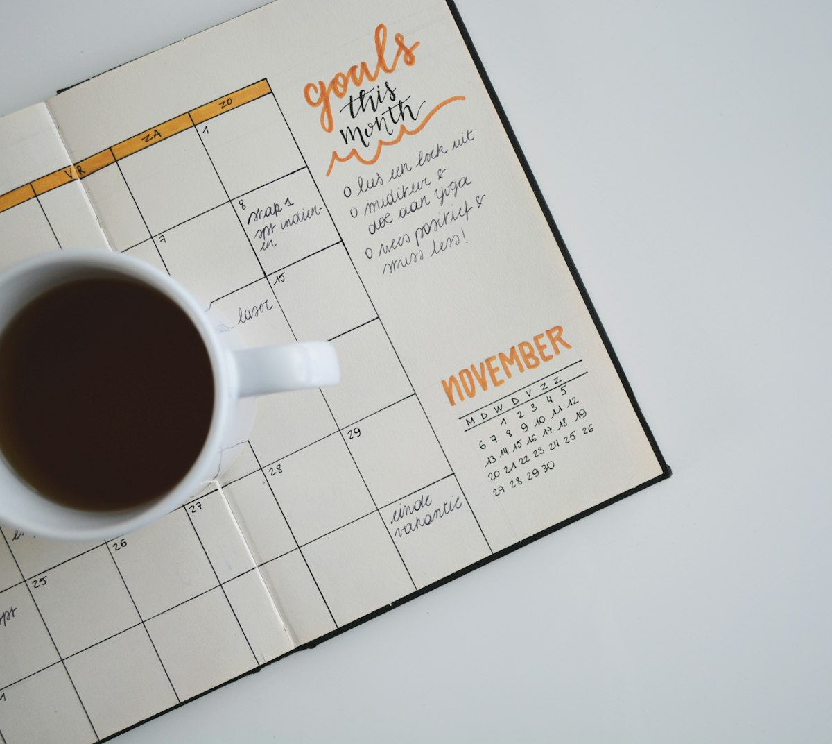 Agenda de planification des travaux